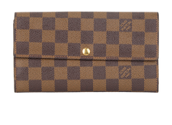 Louis Vuitton Porte Tresor Long Wallet, Canvas, DamierEbene,CT4191,DB/B,3*